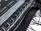 Drum Sequencer Pashmina Scarf, DR-909 Print, by Cyberoptix