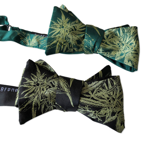 Cannabis Print Bow Tie, Marijuana Bow