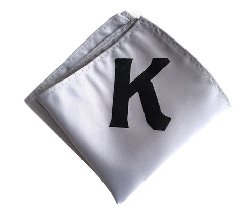 Initial Pocket Square. Personalized Block Letter Hanky