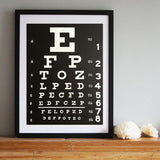 Eye Chart Art Print Poster, by Cyberoptix