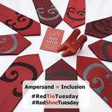 Caslon Ampersand Neckties by Cyberoptix. Red Tie Tuesday, The Red Shoe Movement.