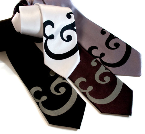 Ampersand Silk Necktie, Caslon Font Tie