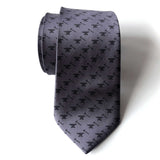 Anvil Necktie, black on charcoal grey. Metalworking Print Tie by Cyberoptix