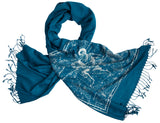 Aquarius & Capricorn Pashmina, Zodiac Print Scarf, by Cyberoptix