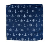 Nautical print, Anchor pocket square, by Cyberoptix. French blue.