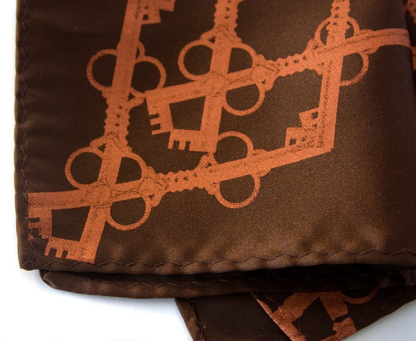 Louis Vuitton Monogram Silk Pocket Square - Brown Pocket Squares