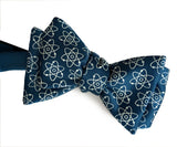 Atom Print Bow Tie, french blue. Cyberoptix