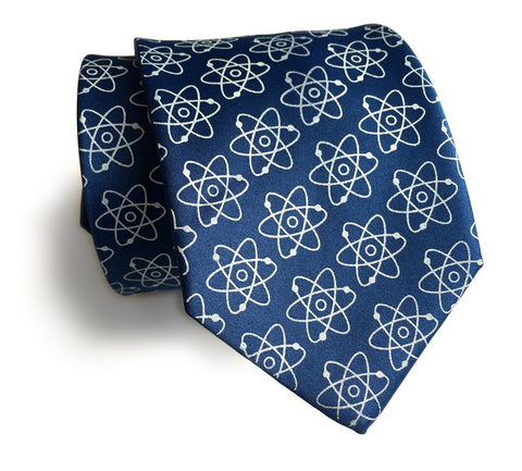 Atoms Necktie. Mid Century Atomic Print Tie