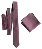 Dark Purple solid color necktie, aubergine shot tie for weddings by Cyberoptix Tie Lab