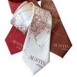 Austin City Map Necktie, United States Tie, by Cyberoptix