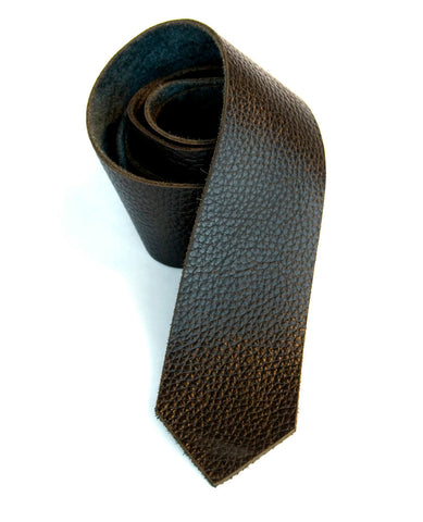 Black Leather Necktie, automotive leather tie.
