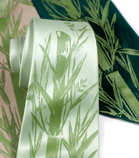 lucky bamboo ties Bamboo Silk Necktie, by Cyberoptix Tie Lab