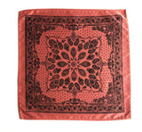 dark salmon bandana pocket square