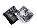 blacka nd white urban bandana print pocket squares