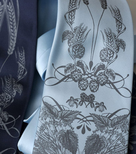 Beer Necktie. Hops & Wheat Print Tie, by Cyberoptix