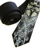 Beer Necktie. Hops & Wheat Print Herringbone Silk Tie, by Cyberoptix. Black and sage green