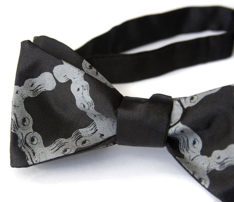 Bike Chain Tartan Bow Tie