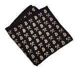 Black Bitcoin pocket square