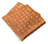 mustard yellow Bitcoin pocket square