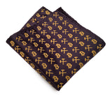 charcoal grey Bitcoin pocket square