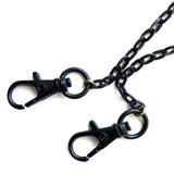 Black Mask Chain. Mask Holder Necklace, small cable chain mask leash