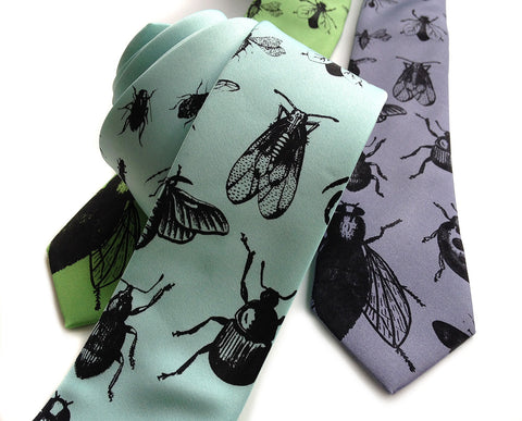 Insects Necktie. Bug Off Tie.