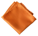 Carrot Orange men's pocket square, by Cyberoptix. Fine woven stripe texture