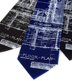 Royal blue, blueprint mens necktie