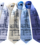 Architect Blueprint Neckties, by Cyberoptix