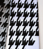 Black and white Catstooth necktie