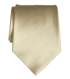 Champagne solid color necktie, Light Tan tie by Cyberoptix Tie Lab