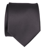 Plain dark grey necktie. Charcoal gray tie no print, by Cyberoptix