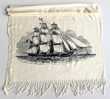 Cream sailing ship scarf, by Cyberoptix