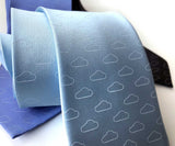 Sky Blue Cloud Print Necktie, by Cyberoptix