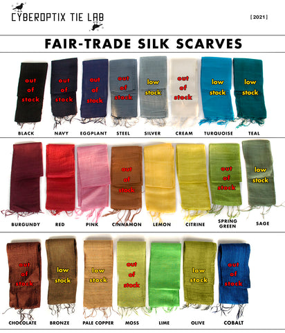 Custom Color Silk Scarves