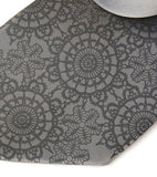 Smoke ink on silver silk.