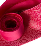 Hot pink ink on fuchsia silk.