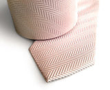 light pink woven herringbone silk wedding tie, by cyberoptix