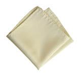 Cream Pocket Square. Light Tan Solid Color Satin Finish, No Print, by Cyberoptix