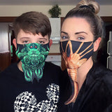 Face Hugger Mask. Aliens-inspired, adjustable fabric face cover. Xenomorph, Facehugger face mask