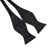 Cyberoptix Solid Color Black Bow Tie. Self Tie