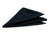 Black Pocket Square. Solid Color Satin Finish, No Print, by Cyberoptix