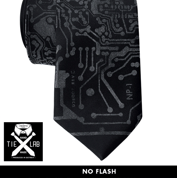 【GRANCY】　Button Design Necktie Black Script Initials On Tip Monogram Necktie