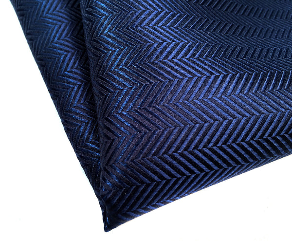 Sapphire Herringbone Pocket Square Sapphire Herringbone Pocket Square