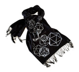 black d and d dice scarf