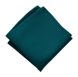 Dark Teal Pocket Square. Dark Blue Solid Color Satin Finish, No Print, by Cyberoptix