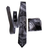 Detroit City Flag Tie and pocket square, Vintage Detroit Necktie, by Cyberoptix
