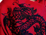 Red Chinese Dragon Print Scarf. By Cyberoptix