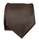 Driftwood solid color necktie, dark brown tie by Cyberoptix Tie Lab