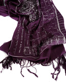 Eggplant purple Eastern Market Map scarf.